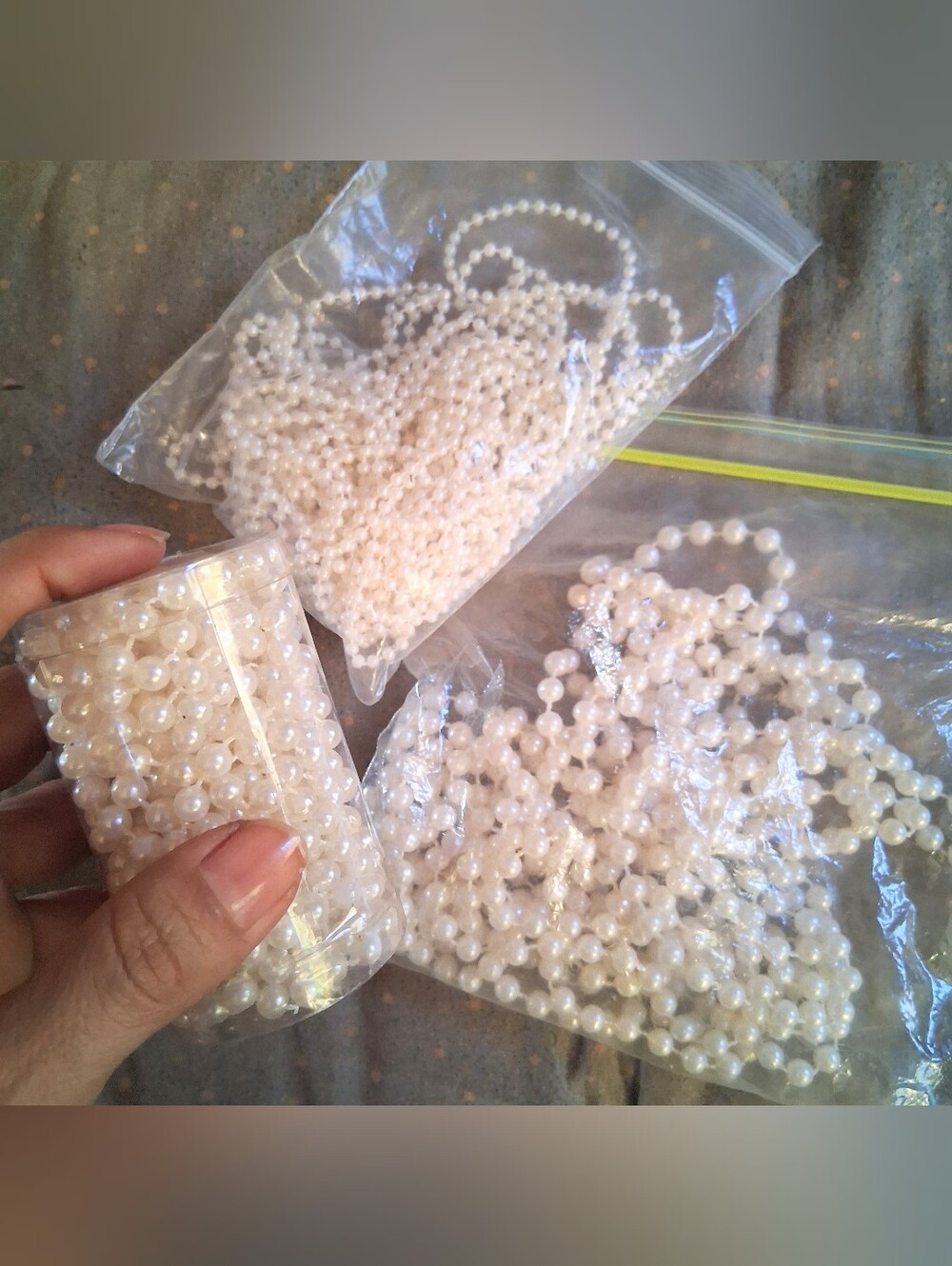 Lot White Faux Pearl Finish Bead Strands for Jewelry Making/Crafting Supplies